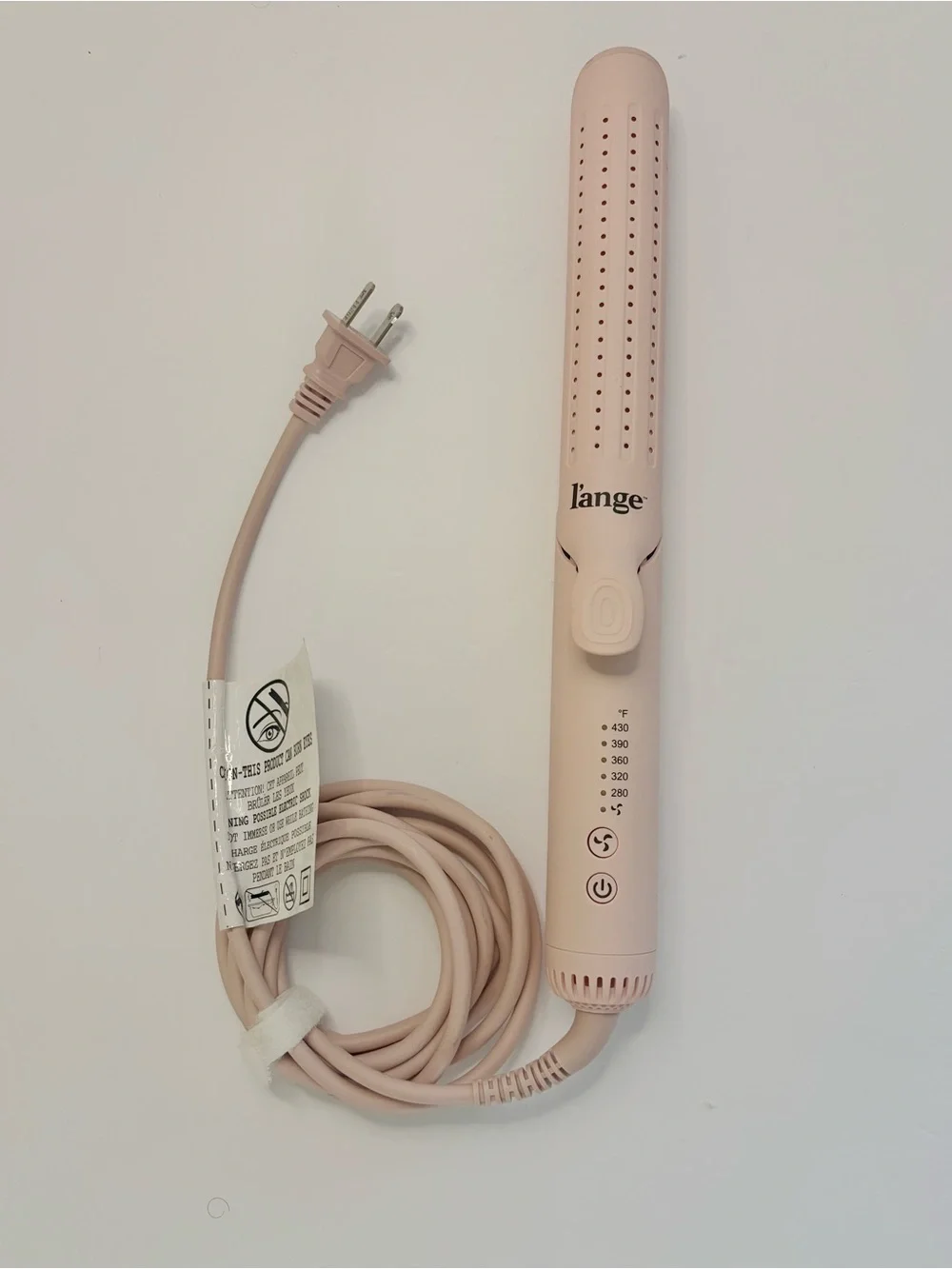 L’ange Le Duo Grande 360° Airflow Styler Blush Pink 2-in-1 Straightener Curler